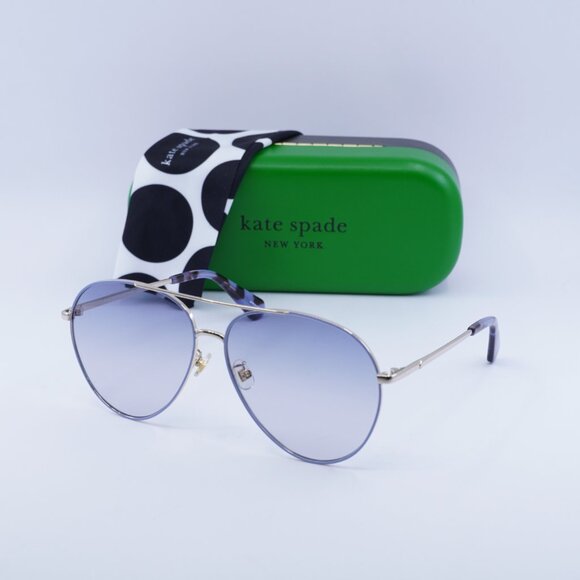 Kate Spade CAROLANE/F/S 0KY2 DG Aviator Sunglasses - Gold / Violet